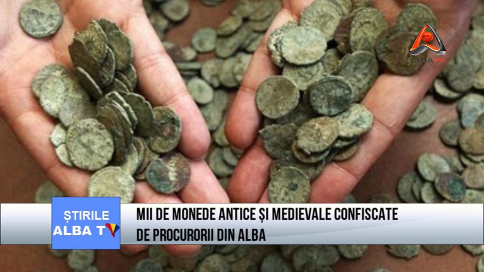 Mii de monede antice si medievale confiscate de procurorii din Alba