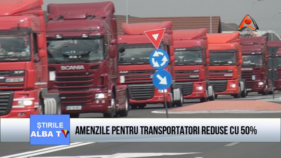 Amenzile pentru transportatori reduse cu 50%