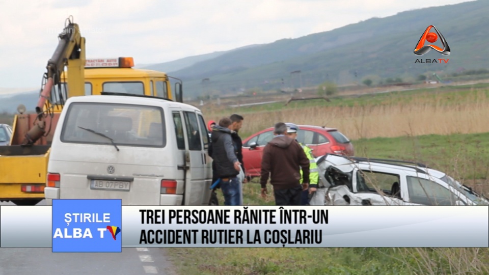 Trei persoane ranite intr-un accident rutier la Coslariu