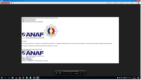 anaf  Atenție! Emailuri false în numele ANAF! anaf
